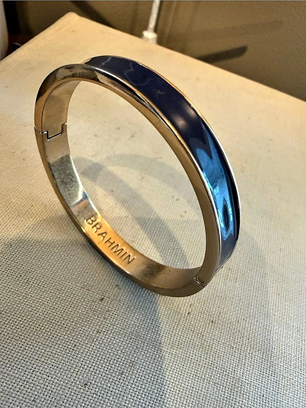 BRAHMIN Blue Enamel Bangle Bracelet